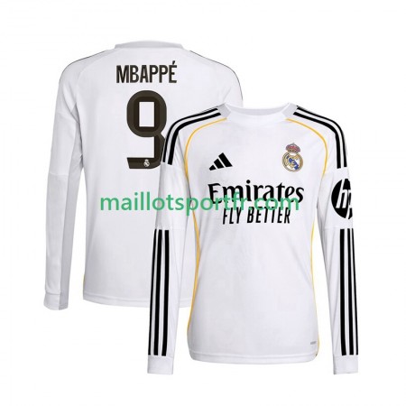 Maillot de Foot Real Madrid Kylian Mbappé 9 Domicile 2025/26 ML